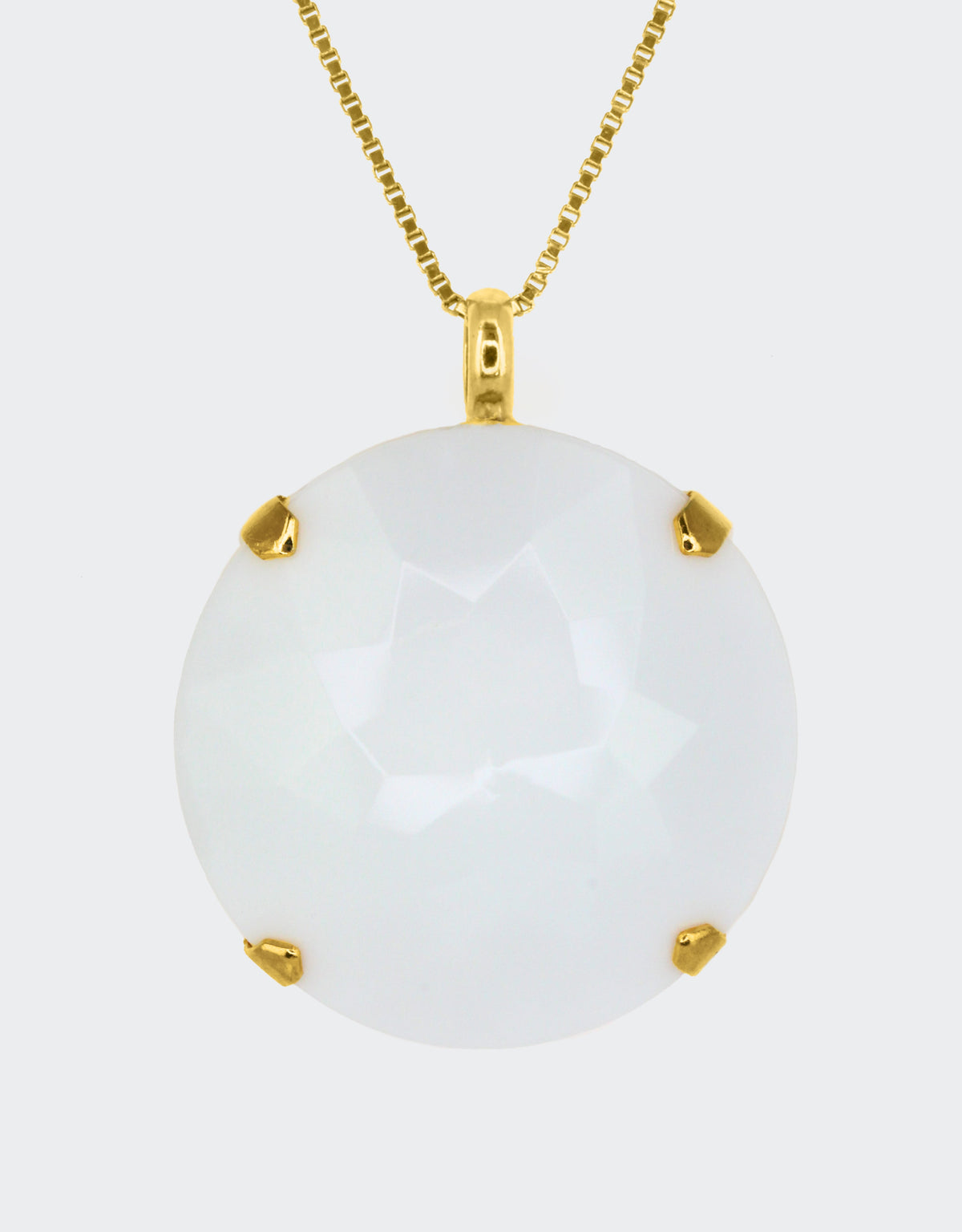 white pendant necklace by selene crystal styled as cream outfit jewellery