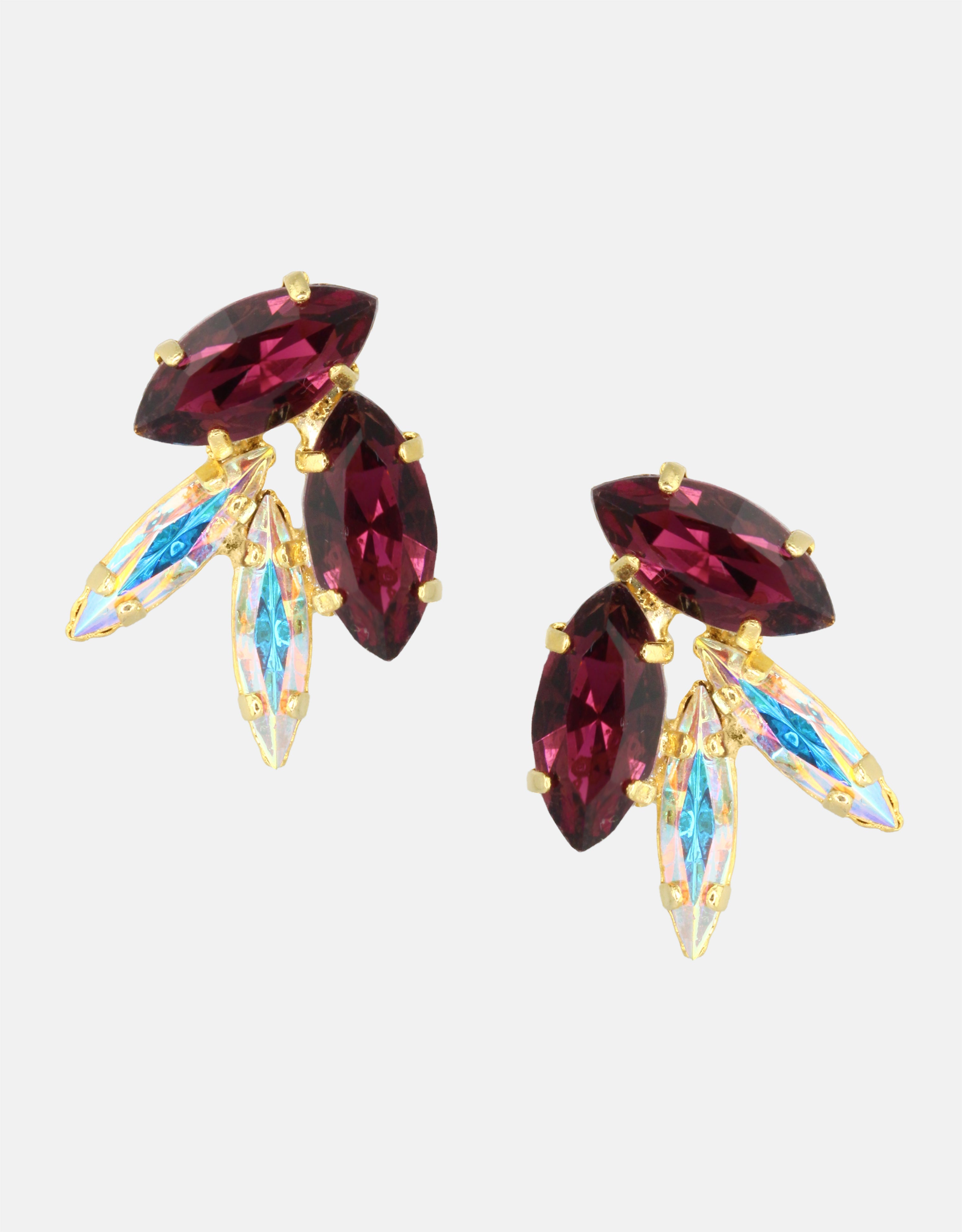willow marquise crystal earrings for tailored jumpsuits and formal evening dress