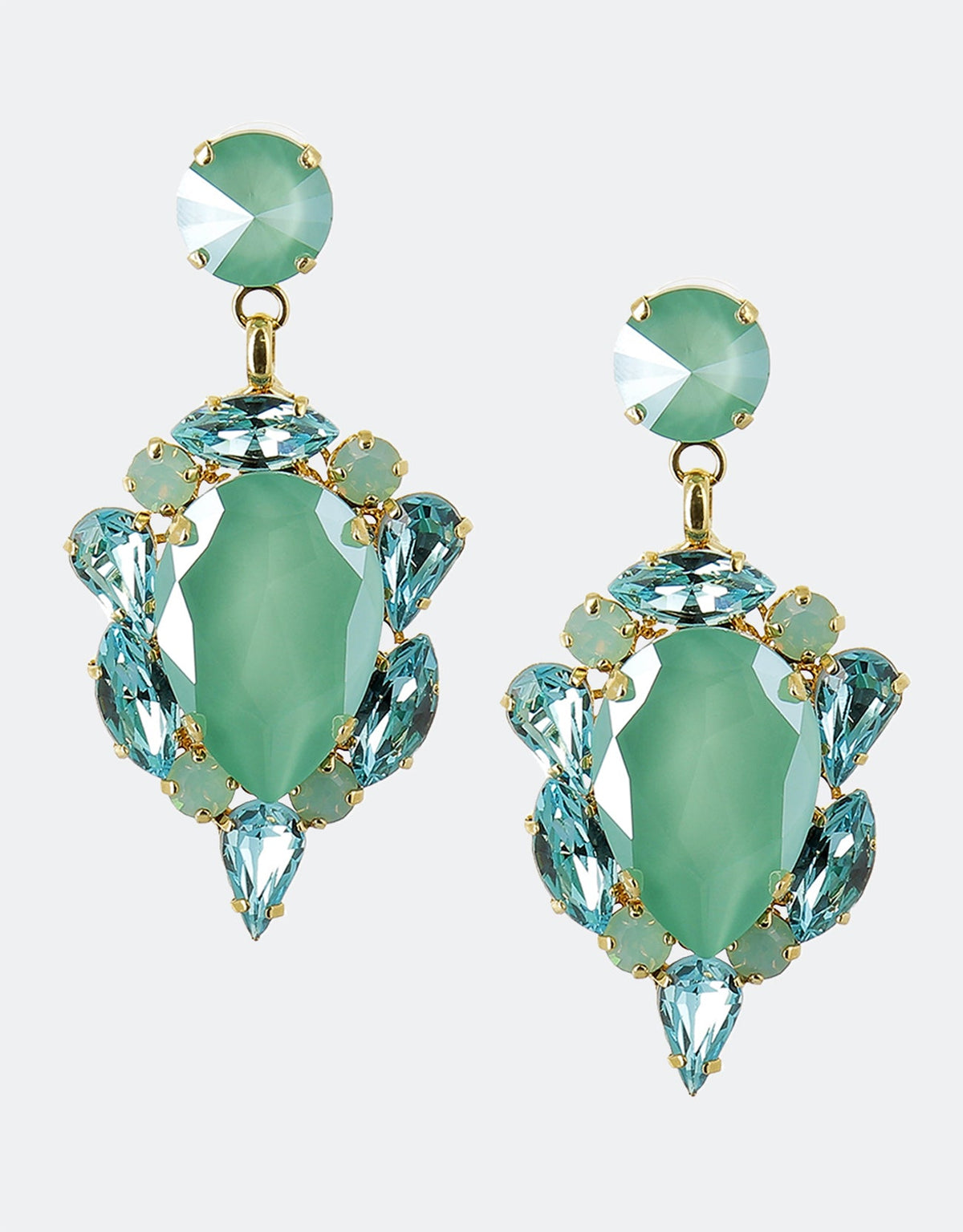 winter wedding jewellery green earrings