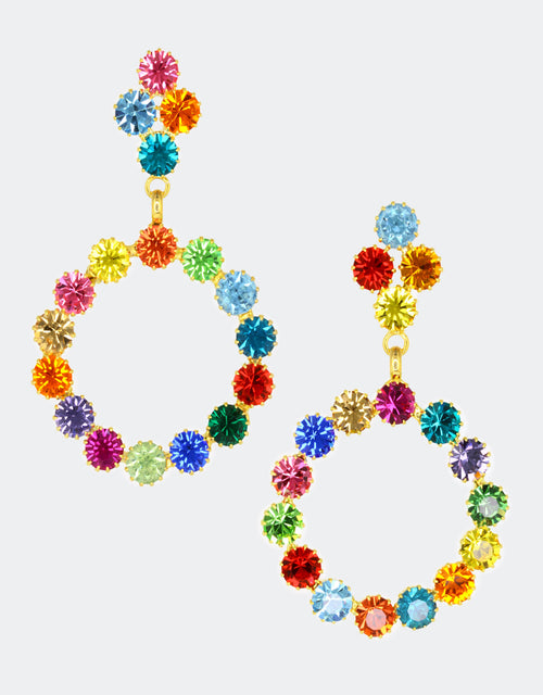 colourful crystal earrings for women  by selene crystal