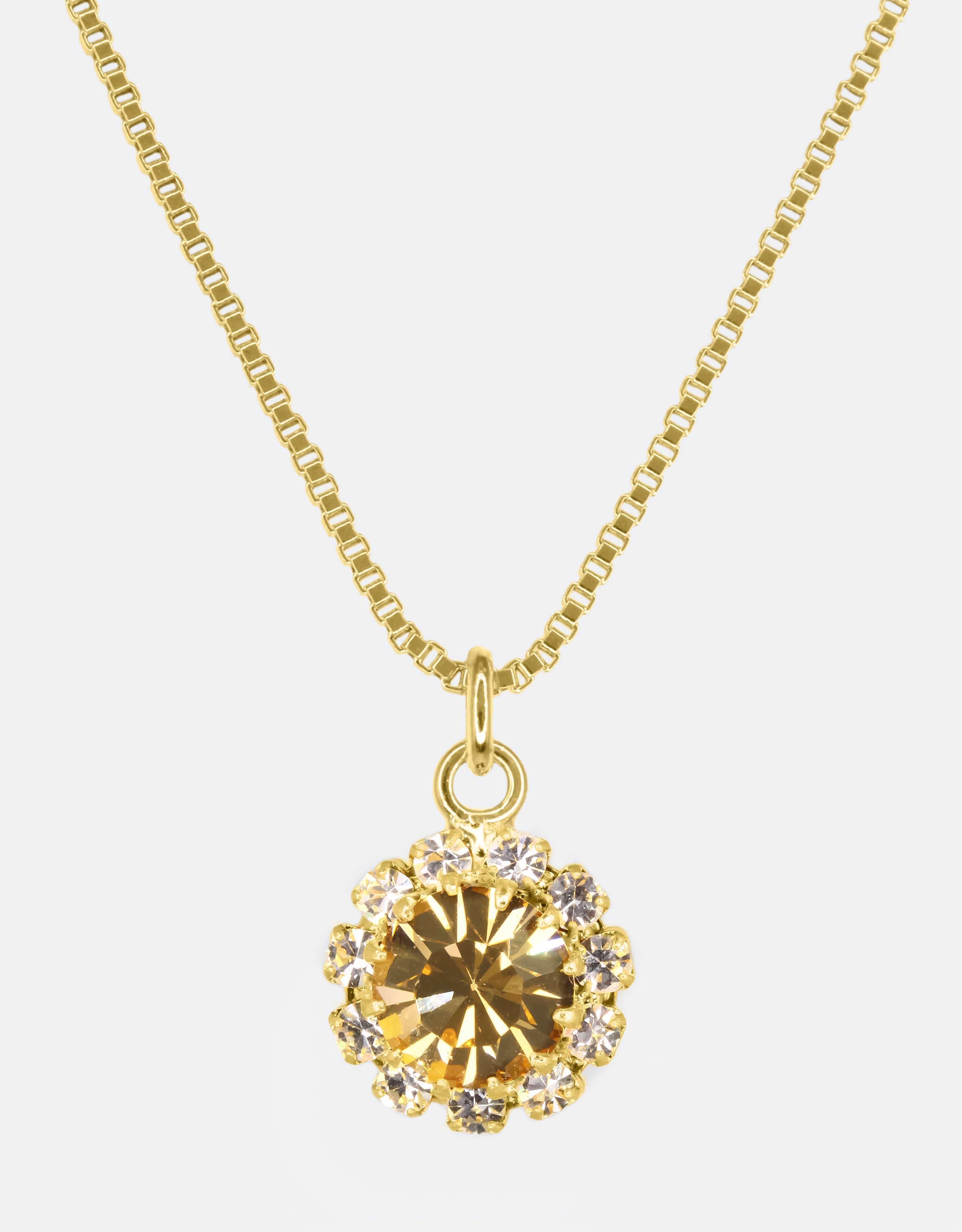 yellow crystal necklace a personalized gifting jewellery
