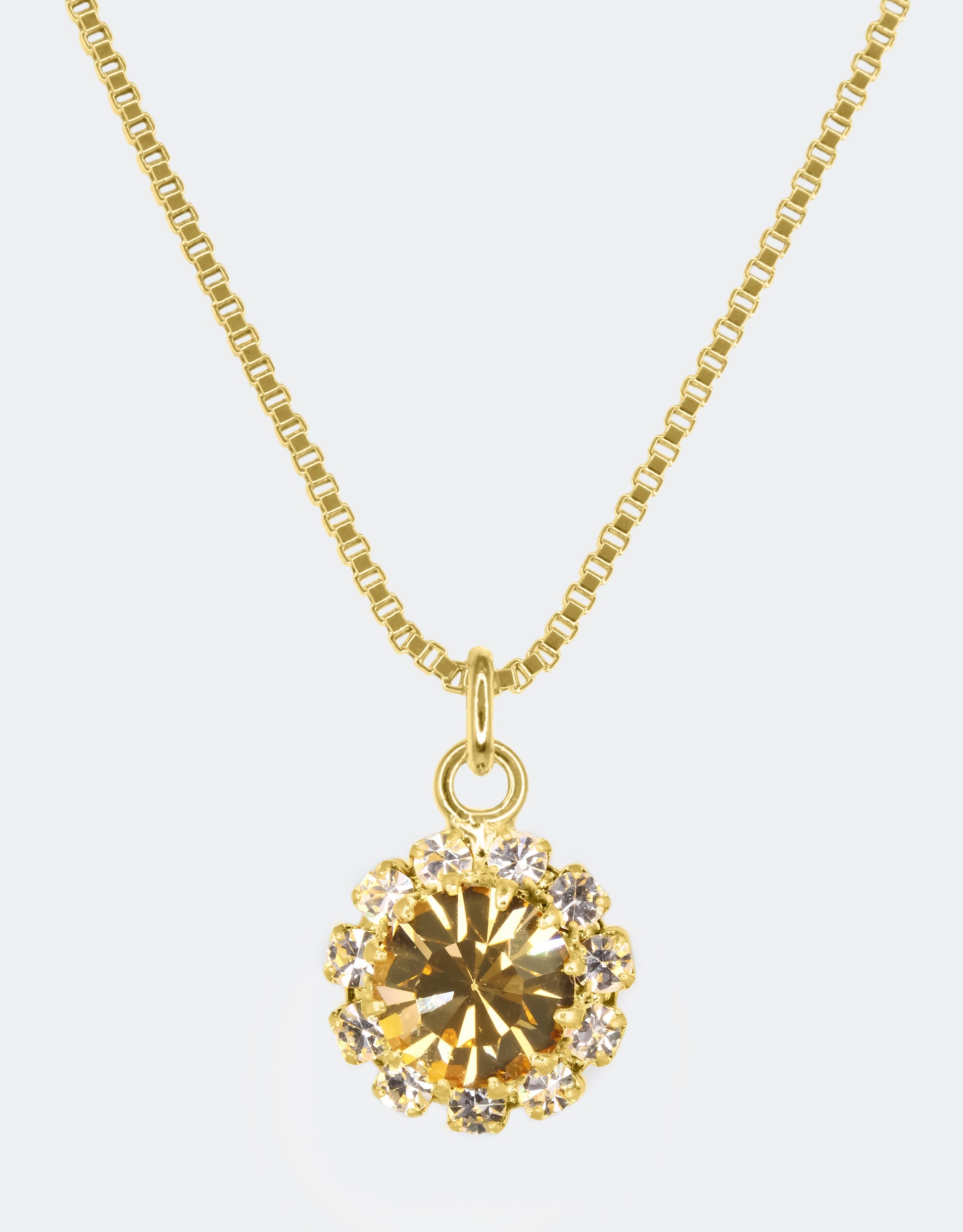 yellow crystal necklace a personalized gifting jewellery