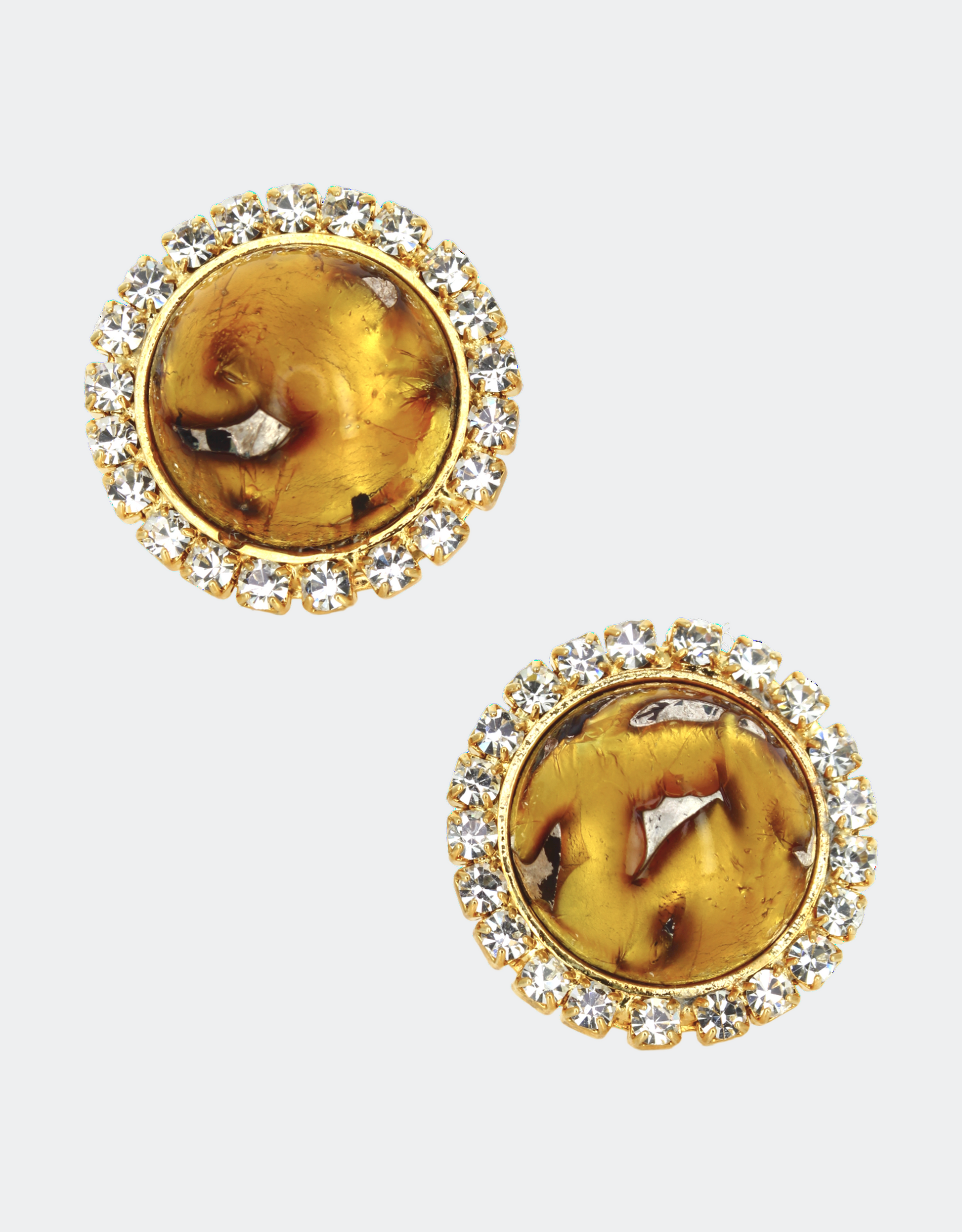 vintage yellow stone cufflinks for men