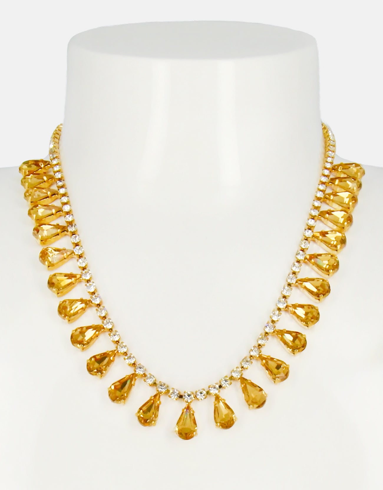zoe crystal necklace in tennis style by selene crystal