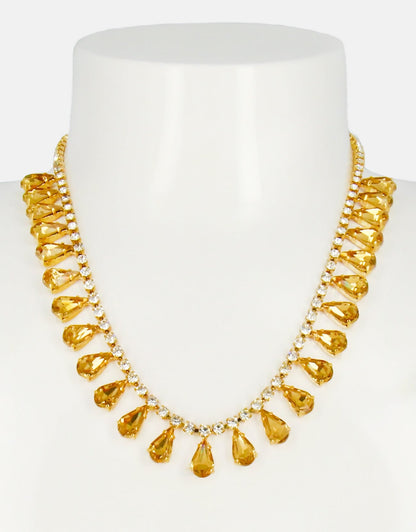 zoe crystal necklace in tennis style by selene crystal