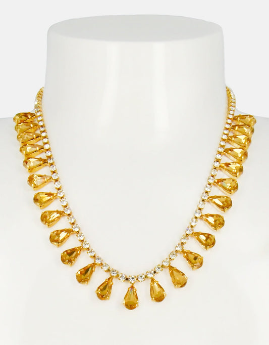 zoe crystal necklace in tennis style by selene crystal